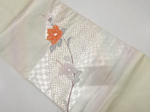 枝花模様織り出し名古屋帯